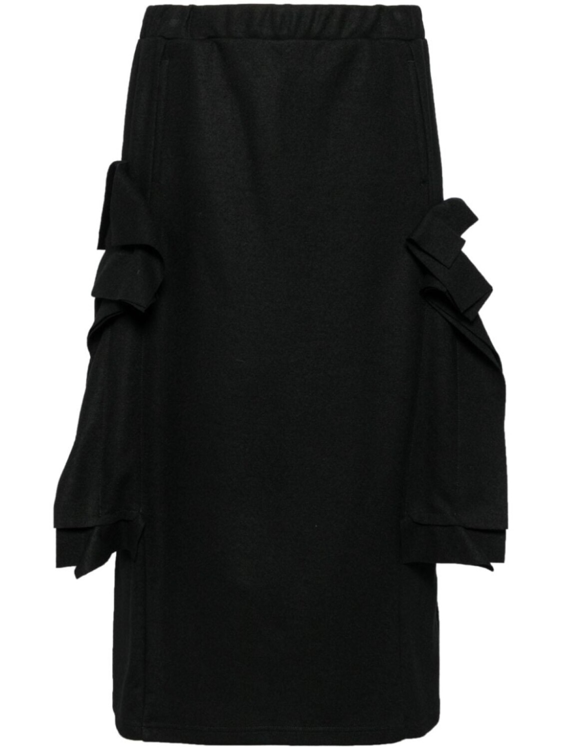 

Yohji Yamamoto деталь панели шерстяные сценки, черный