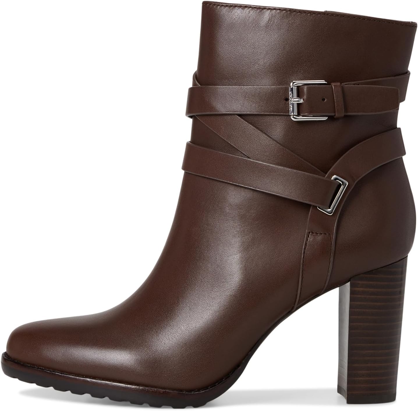 Ботинки Lauren Ralph Lauren Collins Calfskin Bootie Heel, цвет Dark Hickory — фото 4