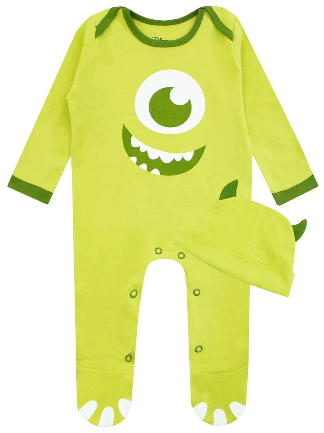 Комбинезон для сна Monsters Inc Майк Вазовски, Disney, зеленый
