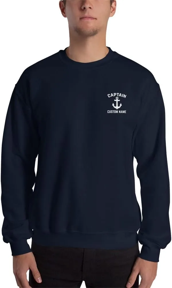 Персонализированный свитшот Captain Unisex с дизайном яхты