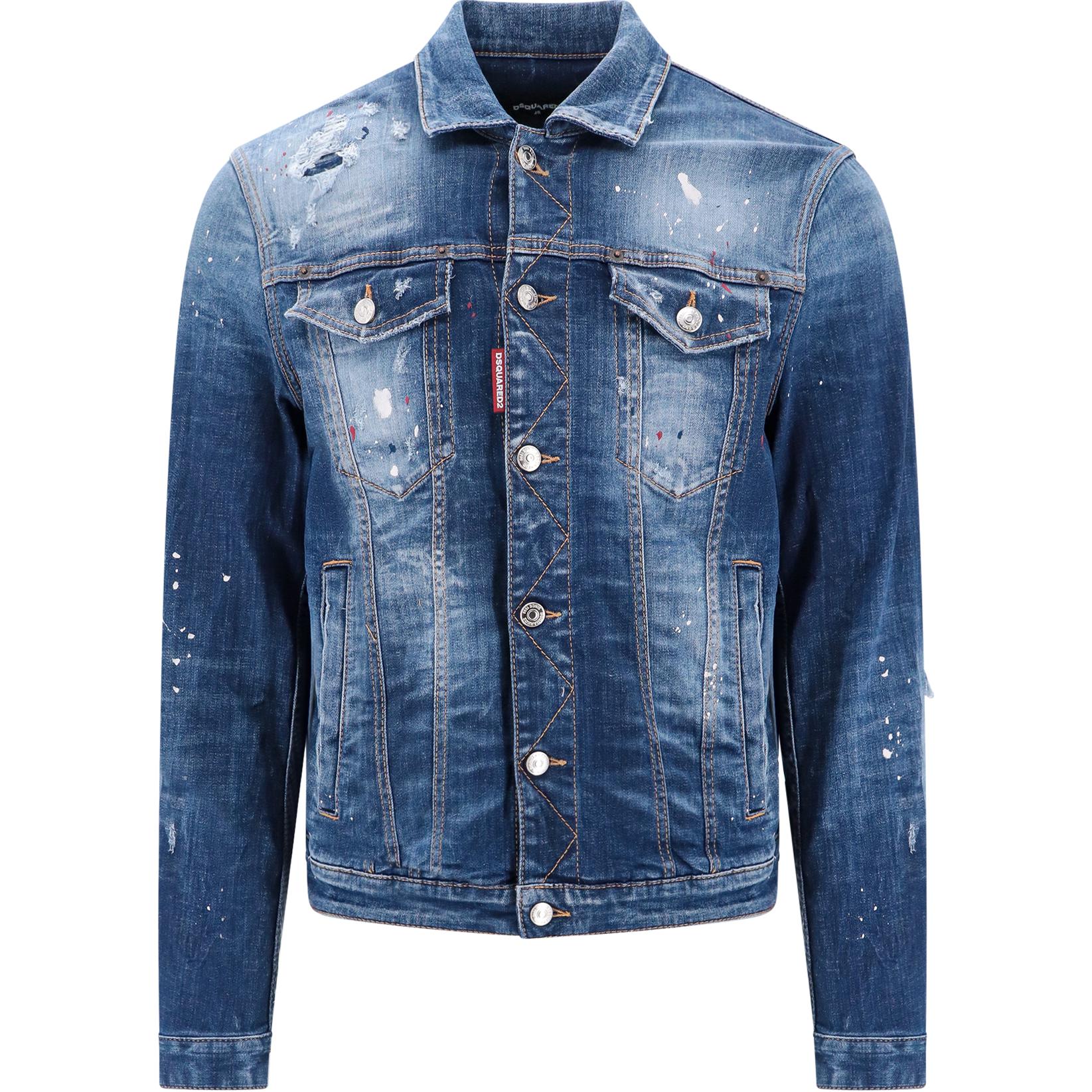 

DSQUARED 2 Джинсовая куртка с эффектом потертости на пуговицах, Blue
