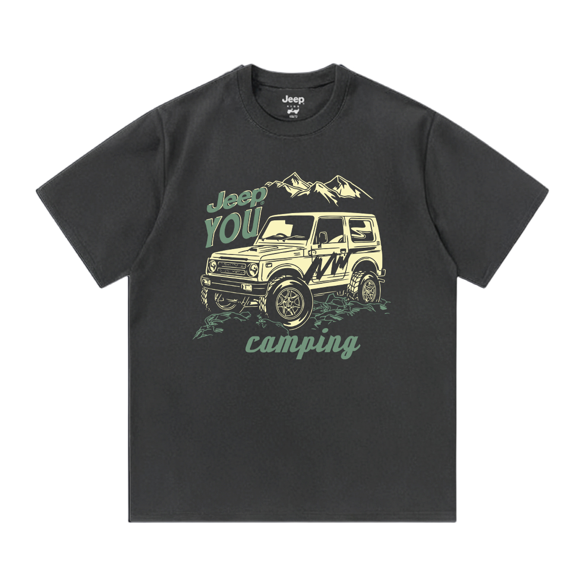 

Футболка с круглым вырезом для школьников Jeep, темно-серый