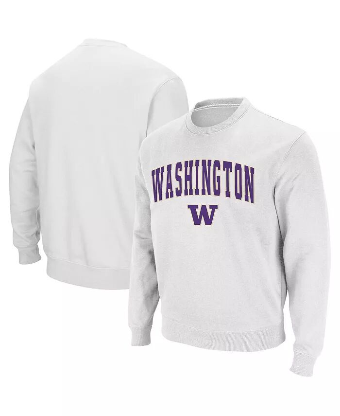 

Мужская толстовка Washington Huskies Arch & Logo с круглым вырезом Colosseum, белый