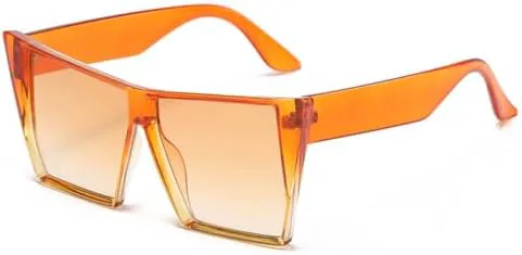

Крупные квадратные солнцезащитные очки для женщин, модные солнцезащитные очки с градиентными линзами и защитой от УФ-излучения UV400 MTZJH, Orange Yellow
