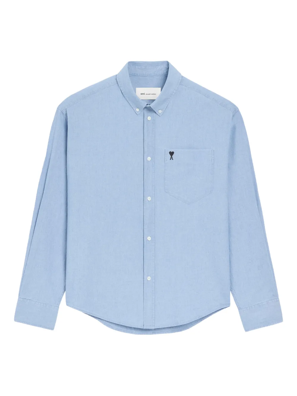 

Рубашка с вышитой монограммой Ami de Coeur Ami Paris, синий