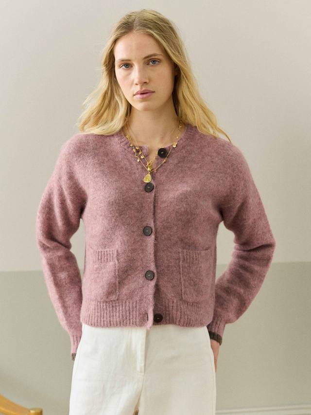 

Кардиган оверсайз из богатой шерсти Brora, цвет Dusty Pink