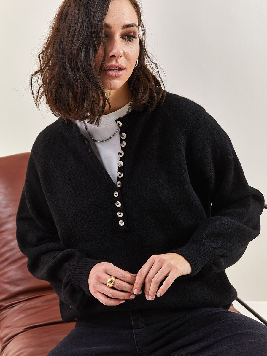 

Базовый свитер Bianco Lucci Sweater, черный
