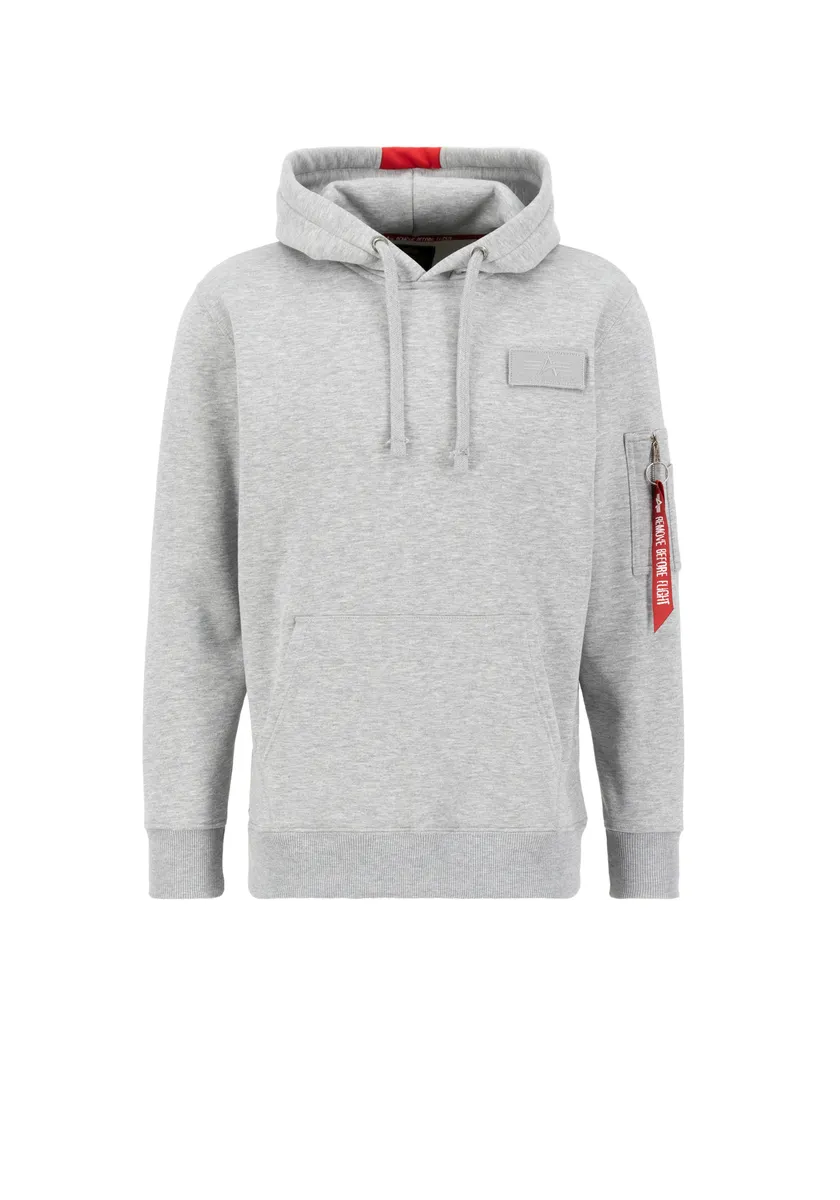 

Толстовка Alpha Industries " Alpha Industries Мужчины - Толстовки с капюшоном в красную полоску", серый