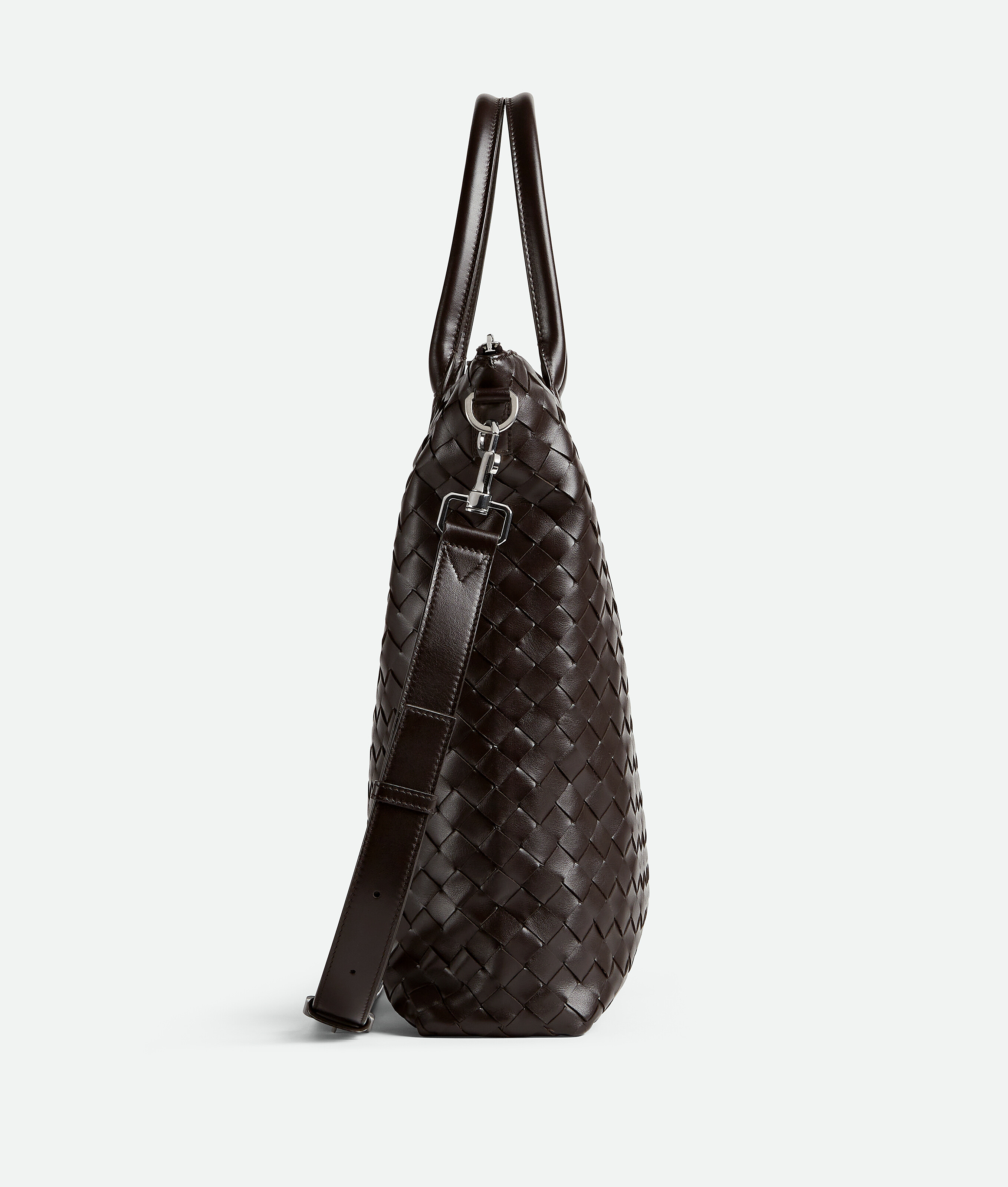 Сумка-тоут Intrecciato с застежкой-молнией с севера на юг Bottega Veneta, карамельный — фото 2