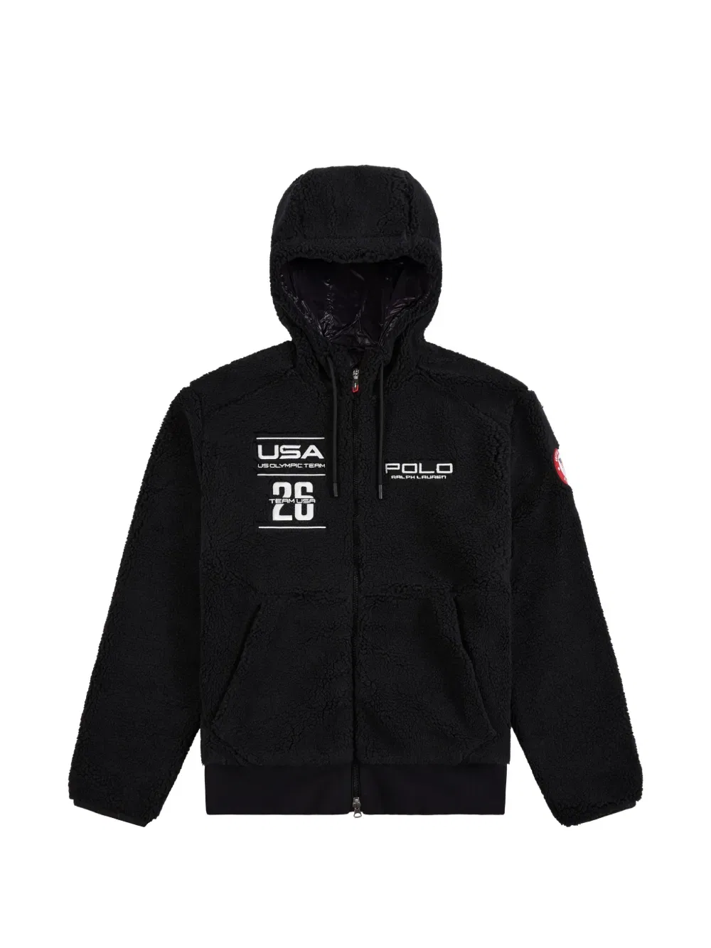 Толстовка с флисовой подкладкой Team USA Polo Ralph Lauren, черный