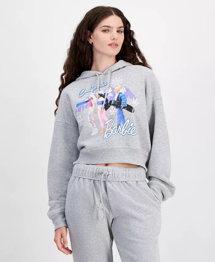 

Укороченная толстовка с капюшоном с рисунком Барби для подростков Grayson Threads, The Label, серый