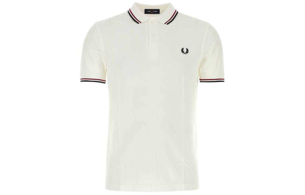 

Короткая поло с короткими рукавами и двумя контрастными концами FRED PERRY, белый