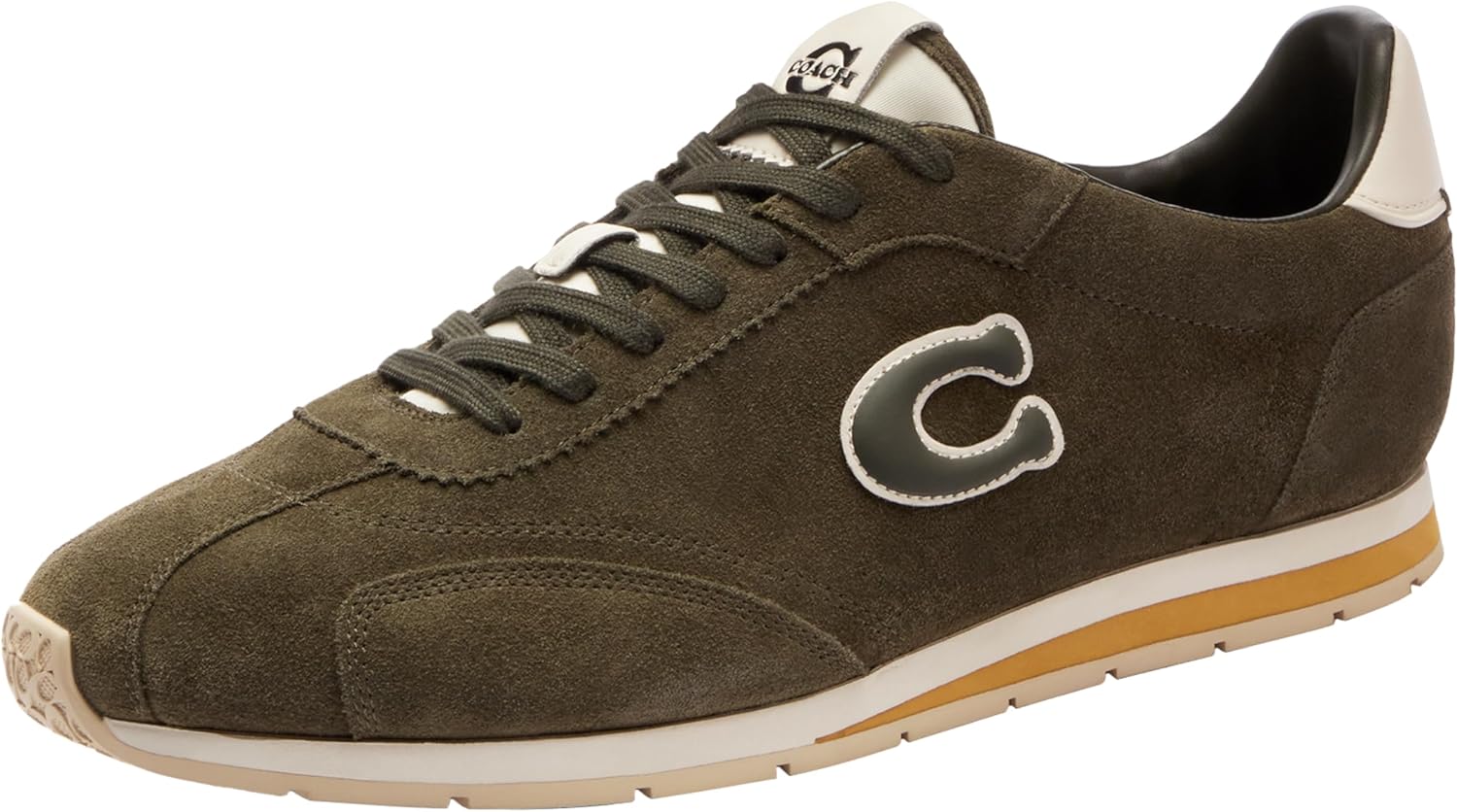 

Coach мужские плоские кроссовки из замши, Olive.