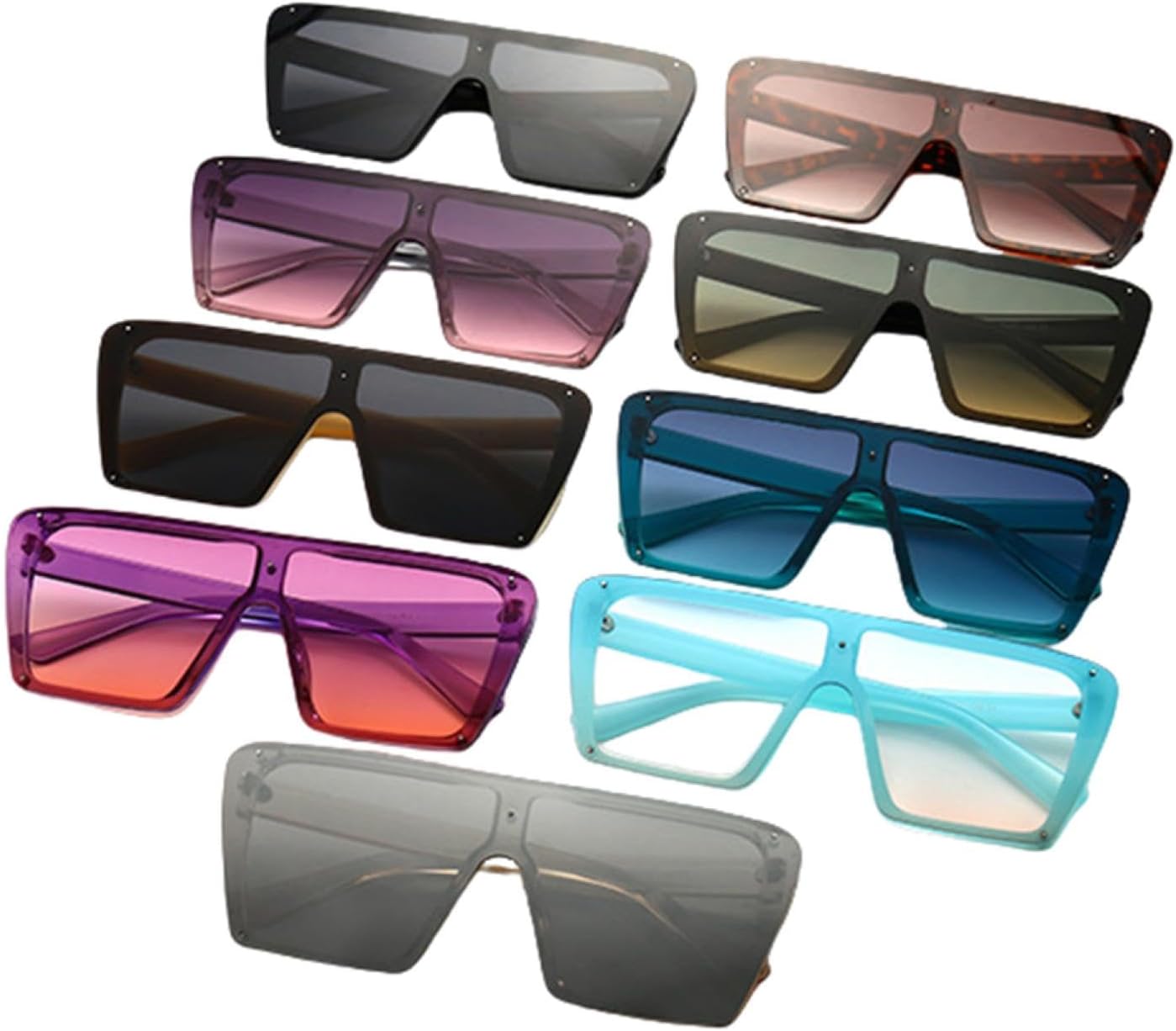 

Винтажные современные солнцезащитные очки с плоской верхней частью в стиле ретро для женщин и мужчин, роскошные модные очки с защитой от УФ-излучения UV400 TKKTLLT, C4