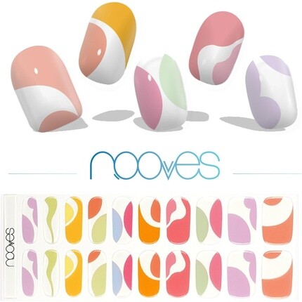 

NOOVES NAILS Премиум-затвердевшая гелевая фольга для ногтей Paradise Art Design Полузатвердевшие гелевые полоски для ногтей Полуперманентные гелевые наклейки