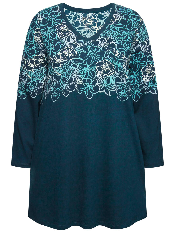 

Футболка Ulla Popken Longshirt, цвет blaugrün
