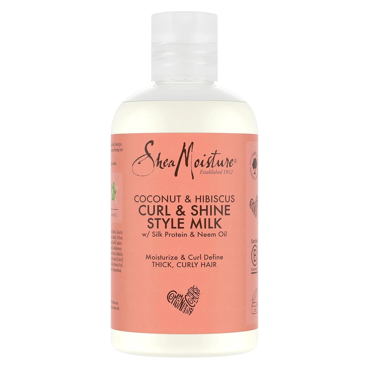 Молочко для укладки «Coconut & Hibiscus Curl & Style Milk» 254 мл от SHEA MOISTURE Shea Moisture, White Us