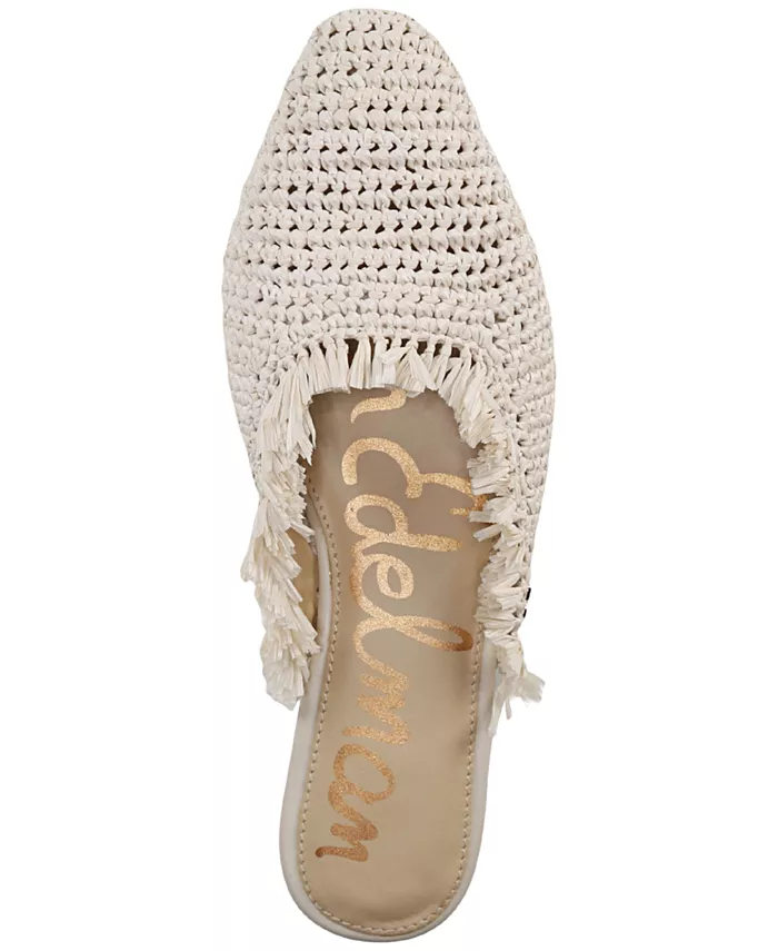 Женские мюли Reeta с бахромой из рафии Sam Edelman, загар/бежевый — фото 3