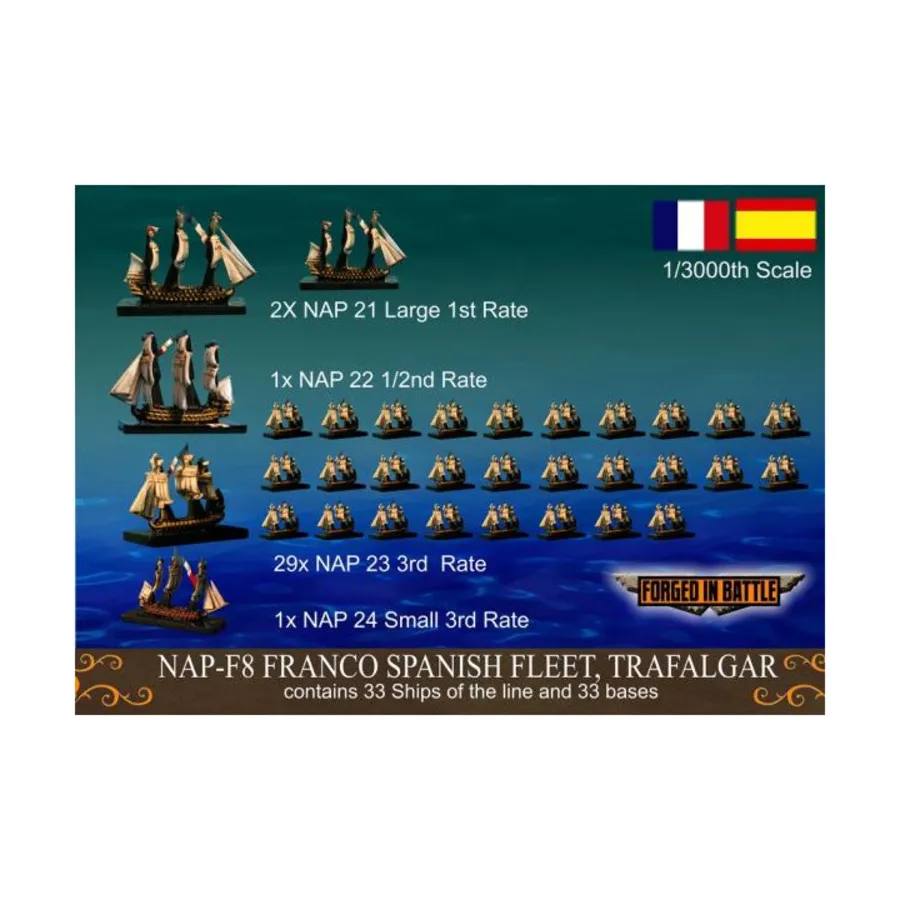 

Франко-испанский флот - Трафальгар, Age of Sail Miniatures (1:3000)