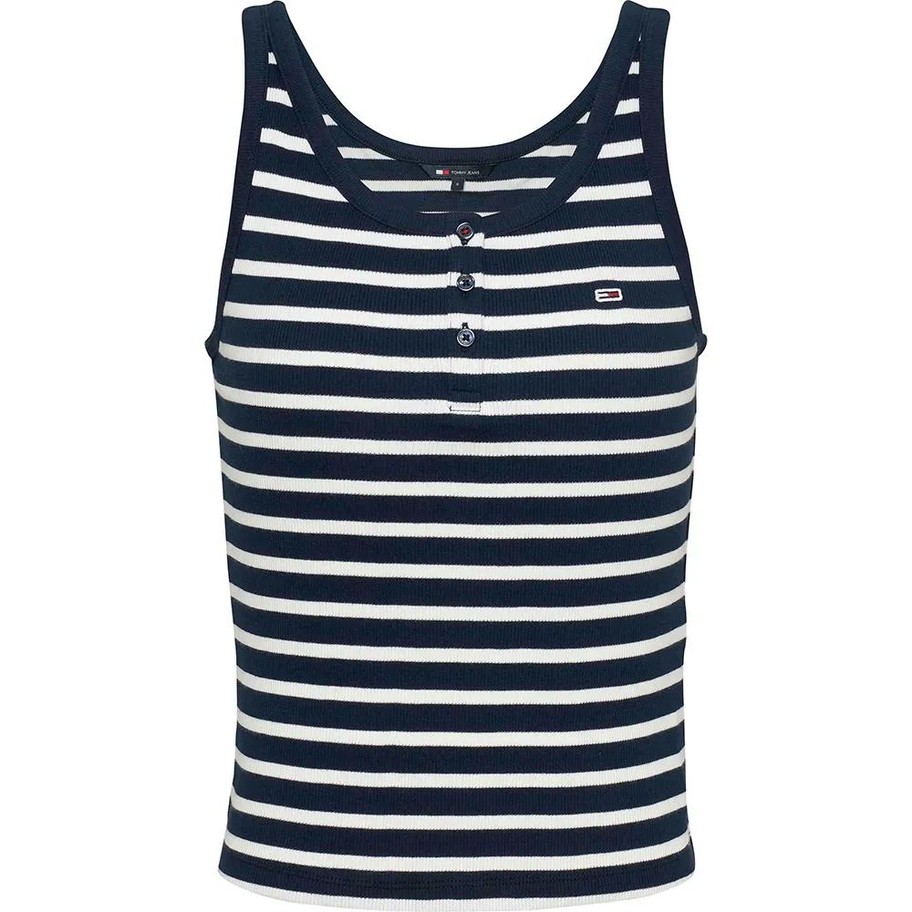 

Футболка без рукавов Tommy Jeans Button, синий