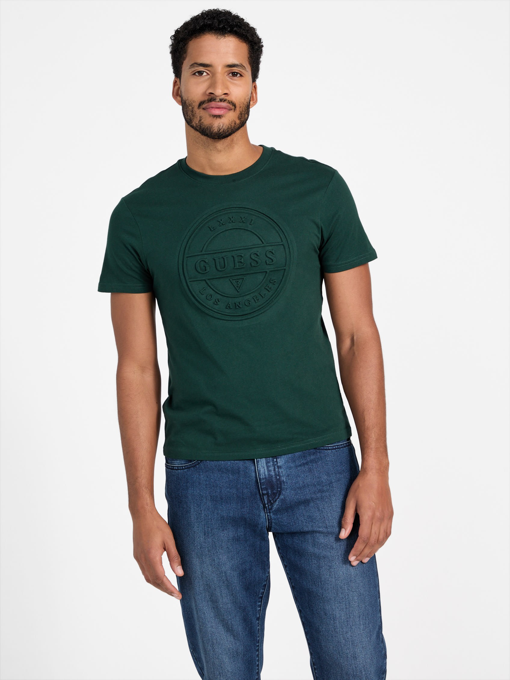 

Футболка с логотипом Eco Breal Guess Factory, цвет alpine grove