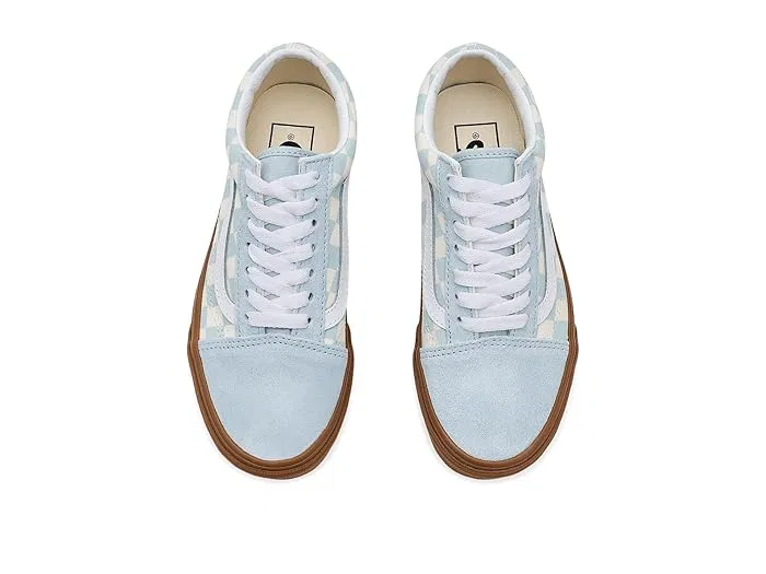 Кроссовки Old Skool Vans Kids, Gum Check Blue — фото 3