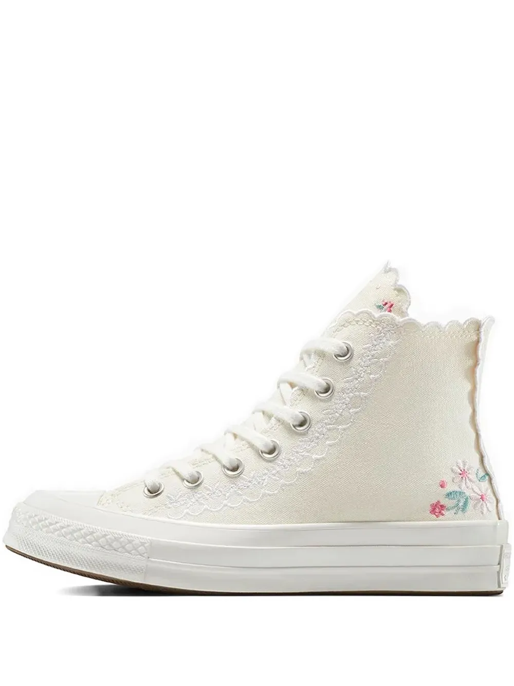 Кроссовки с вышитой кружевной отделкой Converse, белый