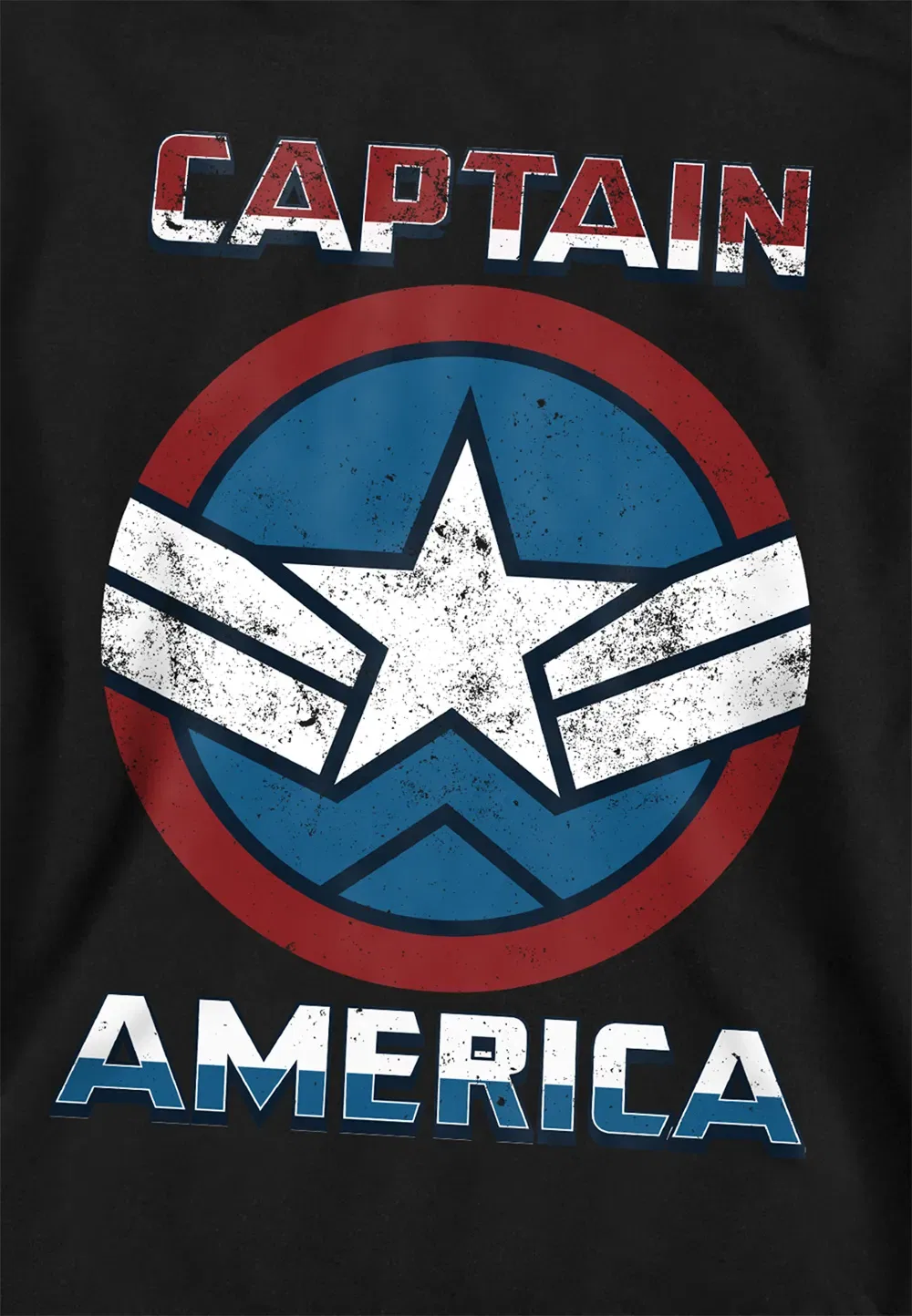 Детская худи Marvel Captain America Badge, черный, черный — фото 2
