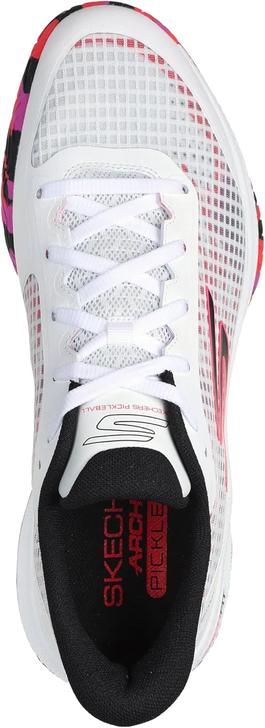 Кроссовки Skechers Viper Court для мужчин - спортивная обувь для игры в пинг-понг и pickleball с поддержкой свода стопы, для использования внутри и на улице, белый/розовый — фото 3