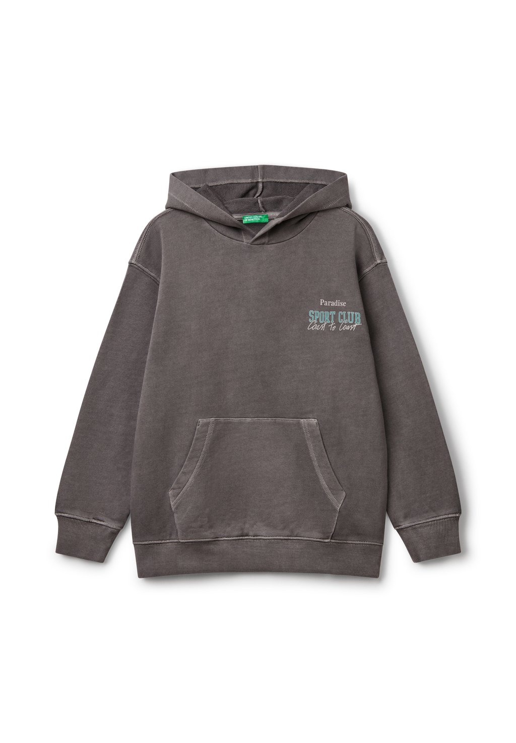 

Толстовка OVERSIZED con cappuccio United Colors of Benetton, серый