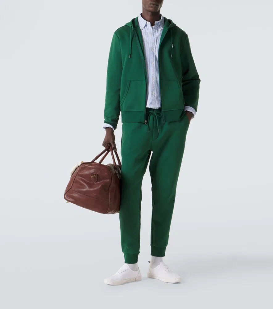 Спортивные штаны из смесового хлопка Polo Ralph Lauren, зеленый — фото 2