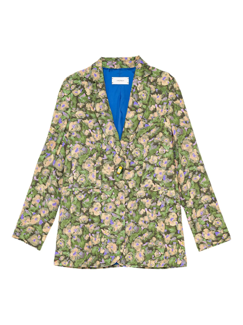 

Однобортный пиджак с цветочным принтом MALIPARMI, зеленый