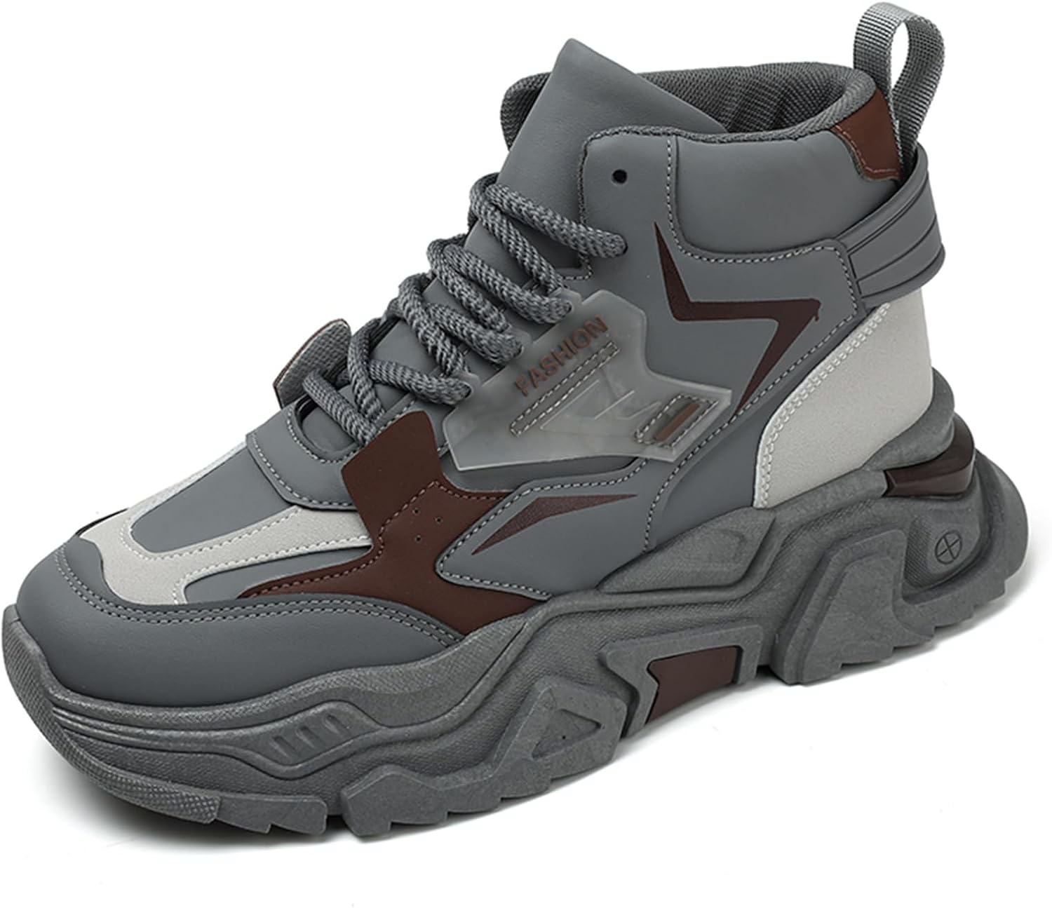 

Мужские повседневные спортивные кроссовки для тенниса, работы и прогулок, массивные высокие модные кеды Spwagym, серый