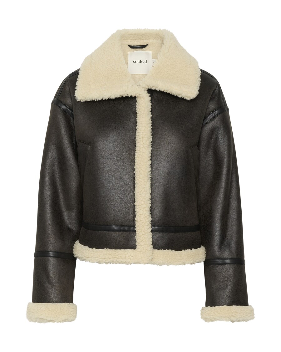 

Кожаная куртка SOAKED IN LUXURY Winter Jacket Elora, черный