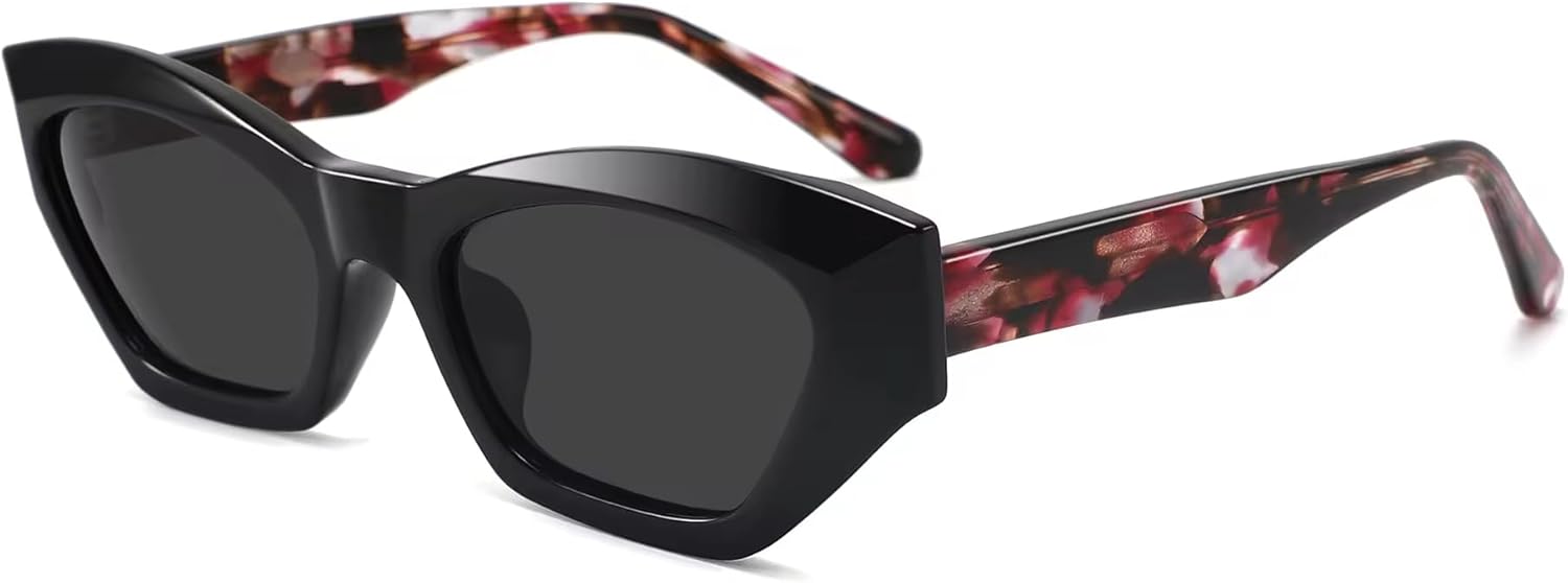 

Солнцезащитные очки «кошачий глаз» с поляризованными линзами и защитой от УФ-излучения, оправа из ацетата TR, поляризованные линзы, модные очки для женщин Generic, Black/Brown Suit