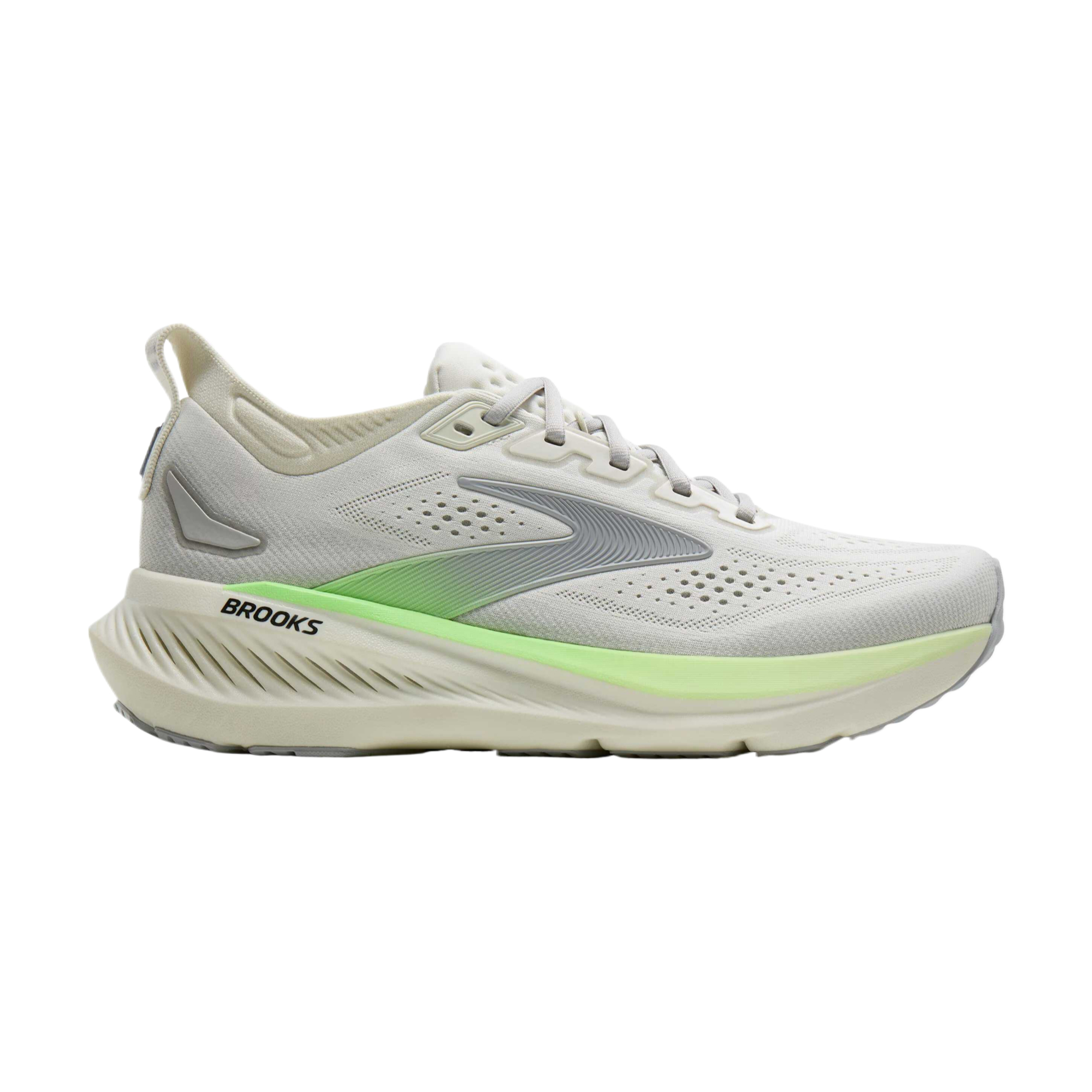 Кроссовки для бега Glycerin 23 Cushioning Breathable Support Rebound Low top мужские Brooks, серый/зеленый/черный — фото 3