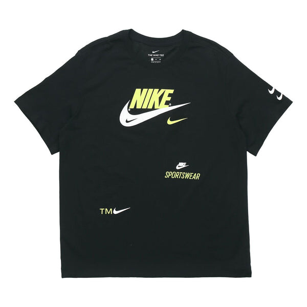 

Футболка swoosh round neck short sleeve black Nike, черный