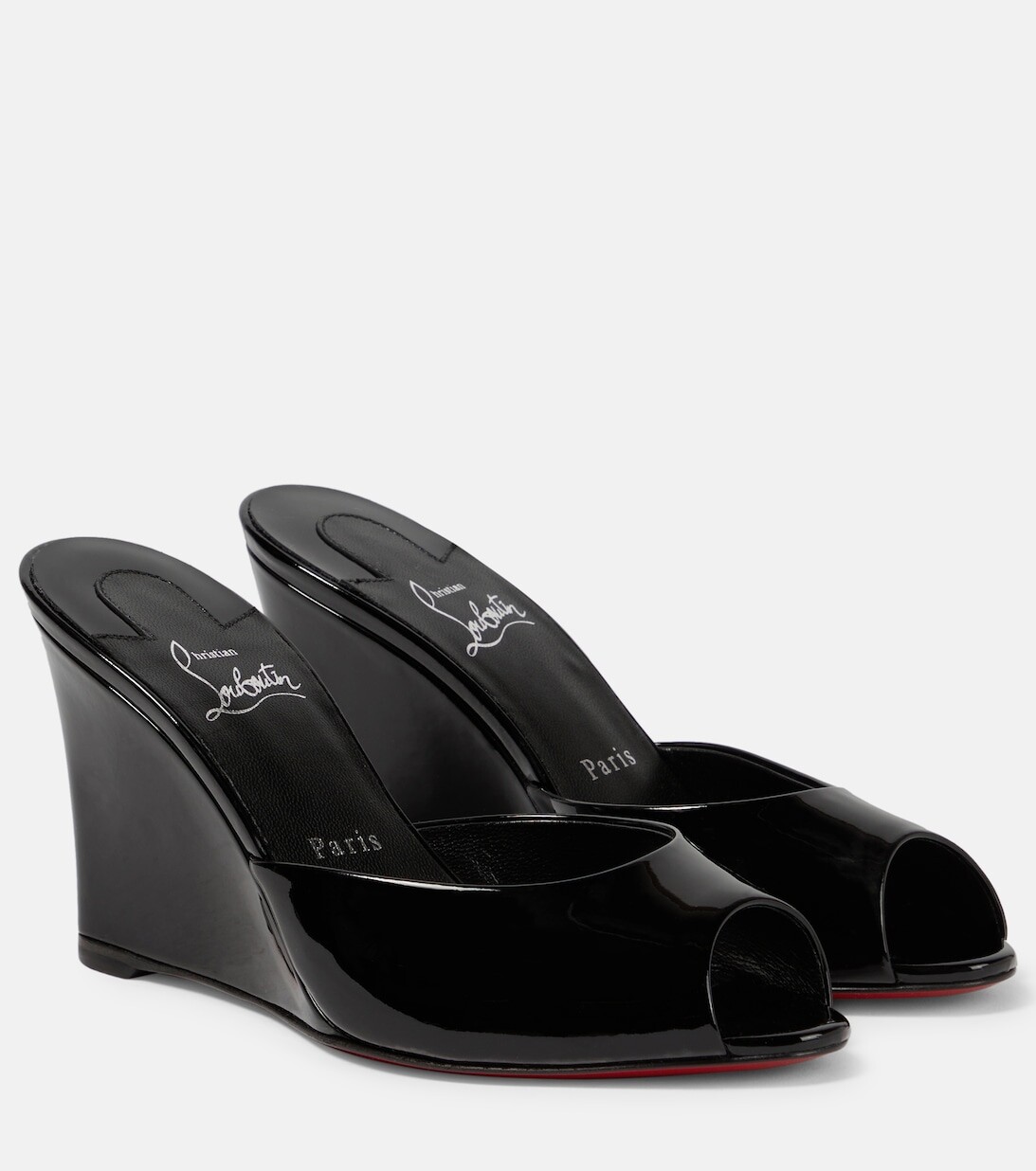 Сандалии Me Dolly Zeppa из лакированной кожи Christian Louboutin, черный