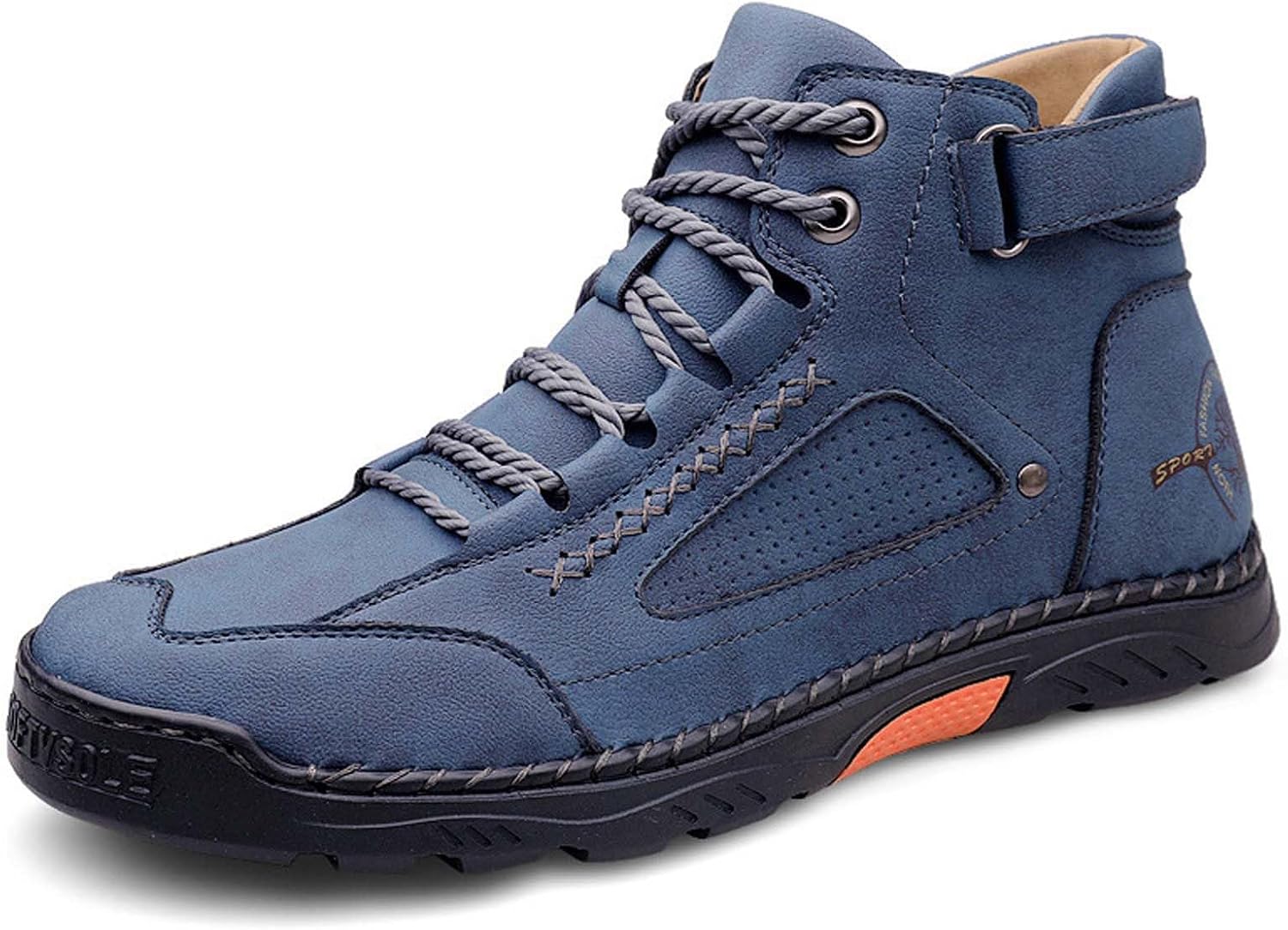 

Мужские повседневные кроссовки для прогулок Удобные с толстой подошвой Легкий дышащий верх Для ежедневной носки Generic, синий