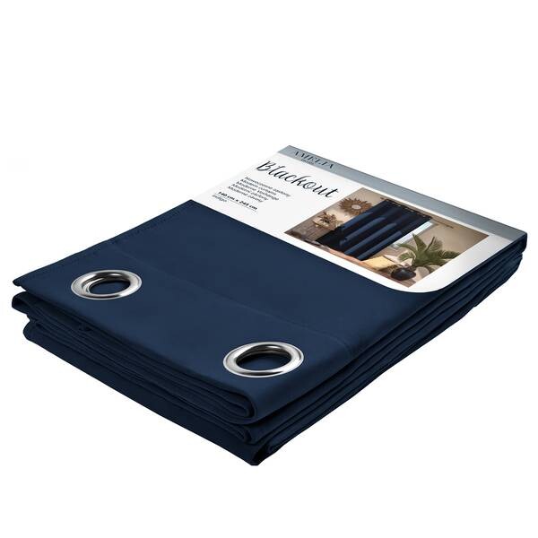 

Занавеска с люверсами FLHF Blackout I, 140x245x2 см цвет indigo