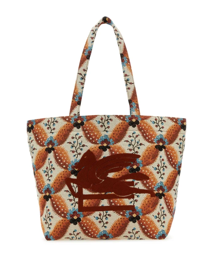 

Холщовая сумка с вышивкой Etro, мультиколор