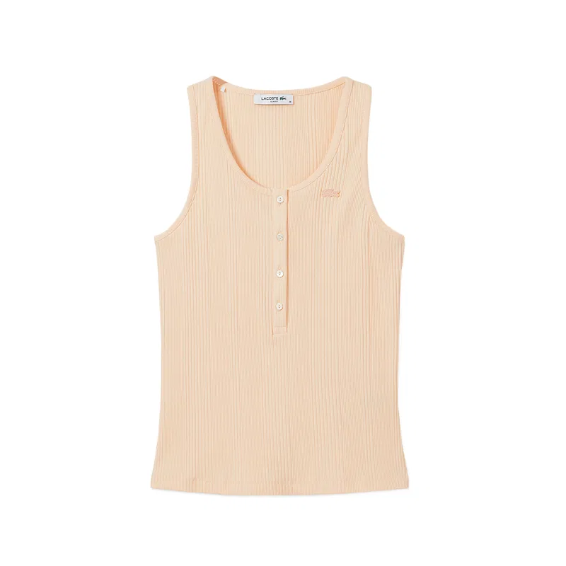 Топ LACOSTE Peach Pink, базовый, персиково-розовый