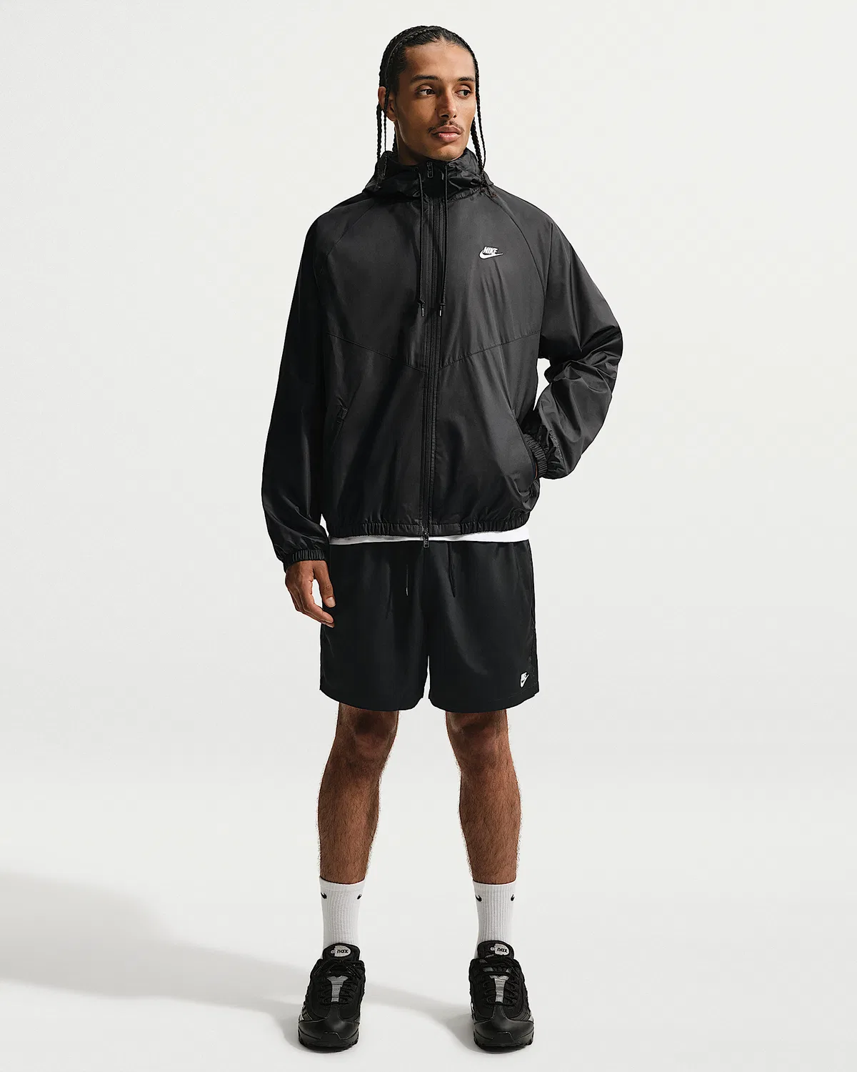 Мужская утепленная куртка Nike Windrunner, Black/White — фото 4