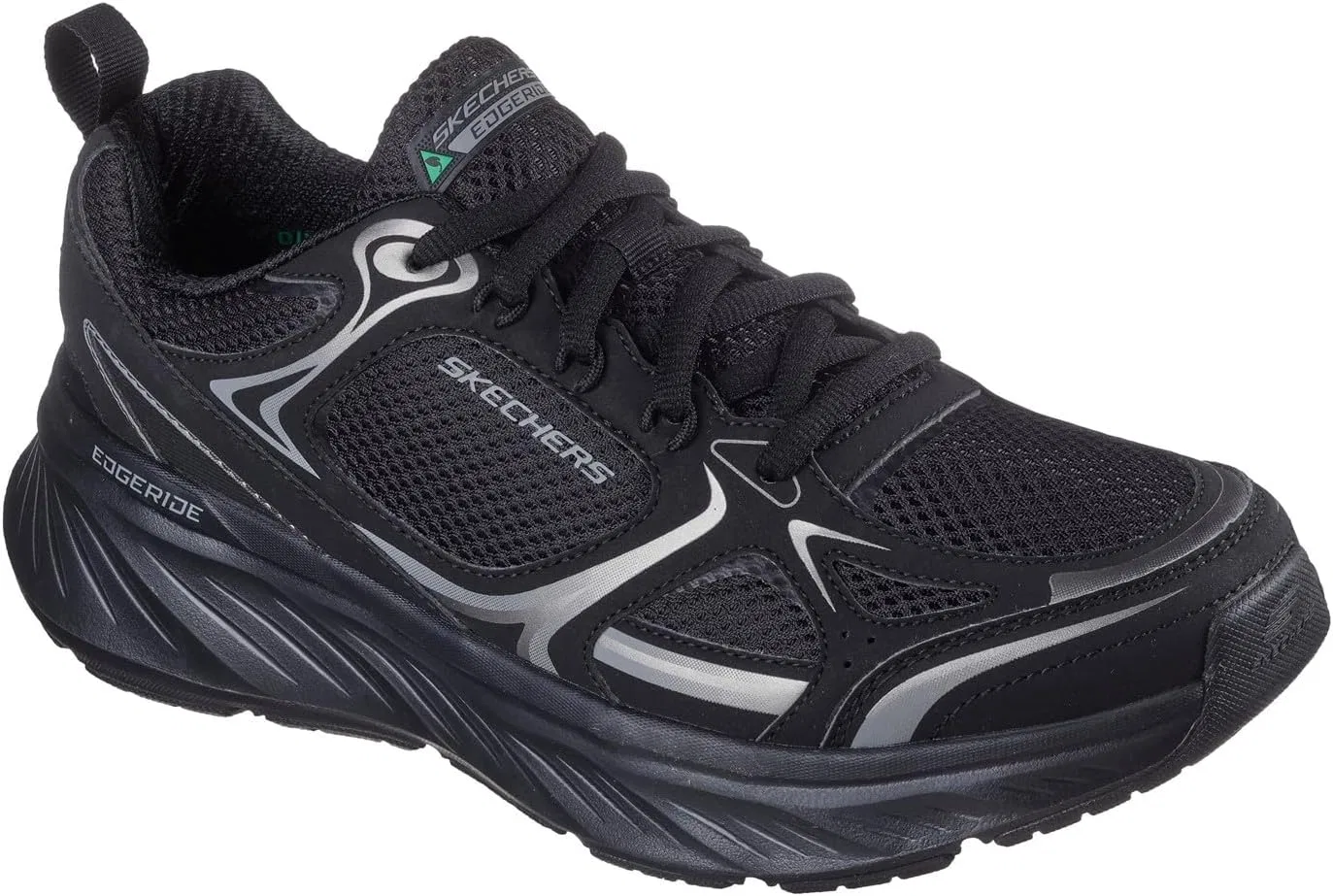 Мужские низкие кроссовки Skechers Edgeride Exodis, Black Mesh Fabric — фото 3