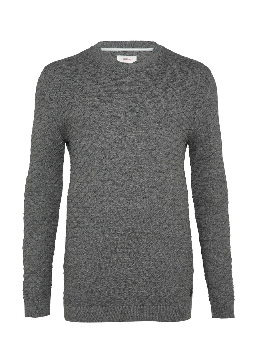 

Свитер с v-образным вырезом s.Oliver Sweater, цвет grey/dark grey