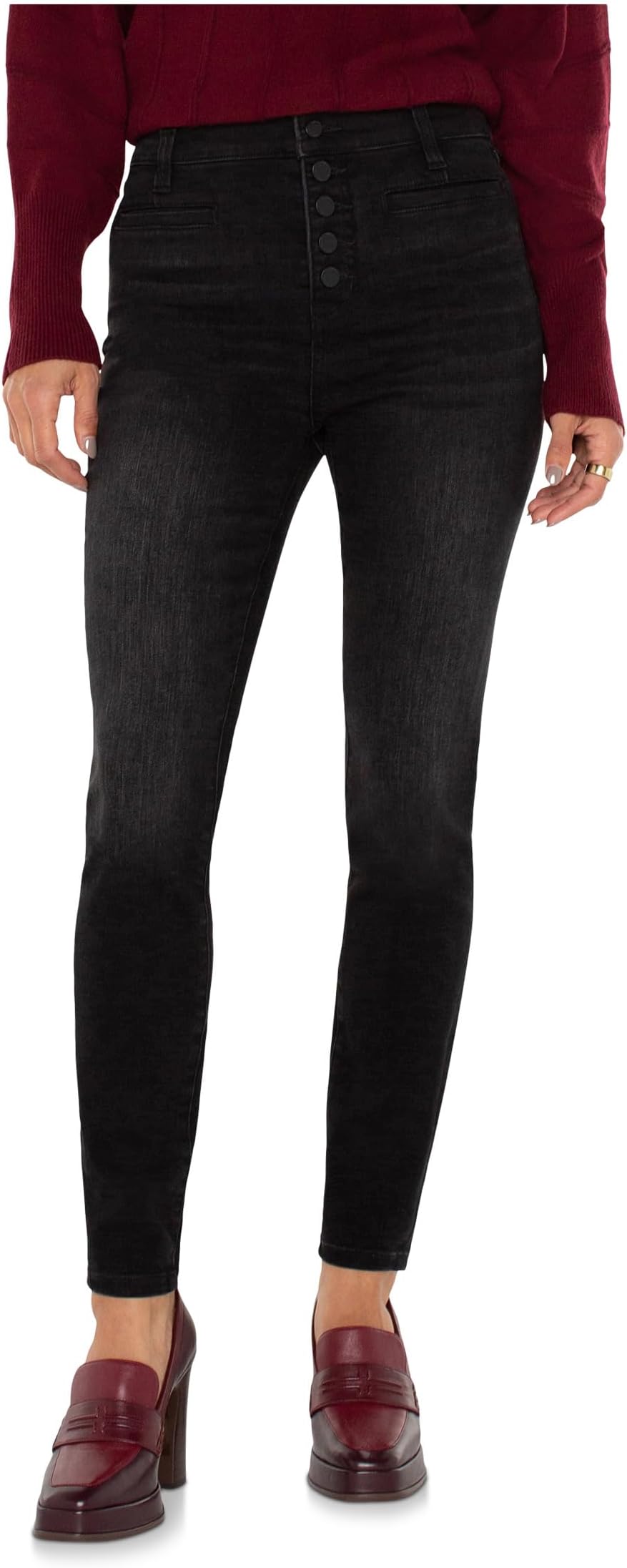 

Джинсы Liverpool Los Angeles Abby High-Rise Ankle Skinny Button Fly Jeans w/ Welt Pockets, цвет Lost Creek