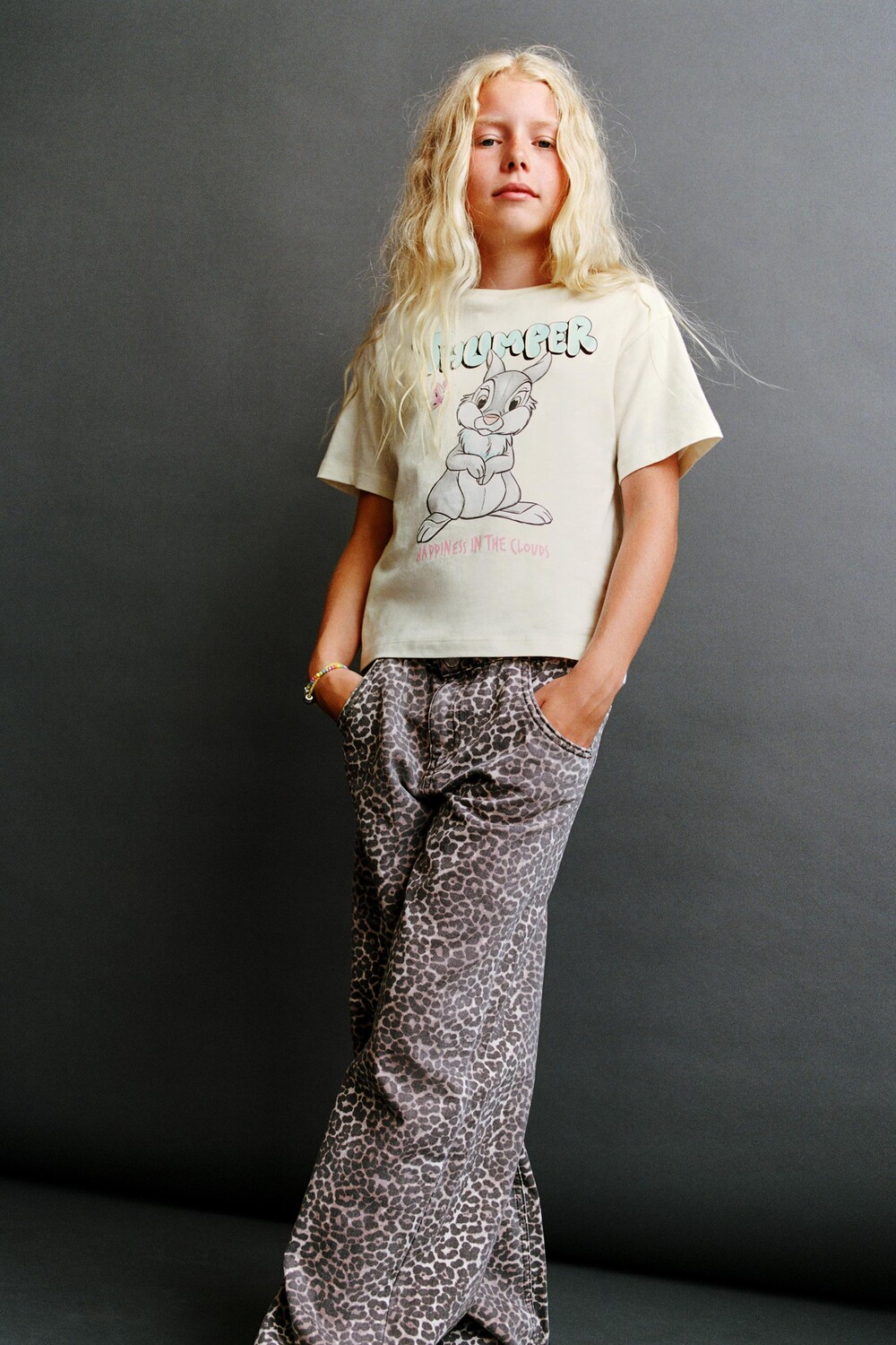 

Футболка thumper disney ZARA, экрю