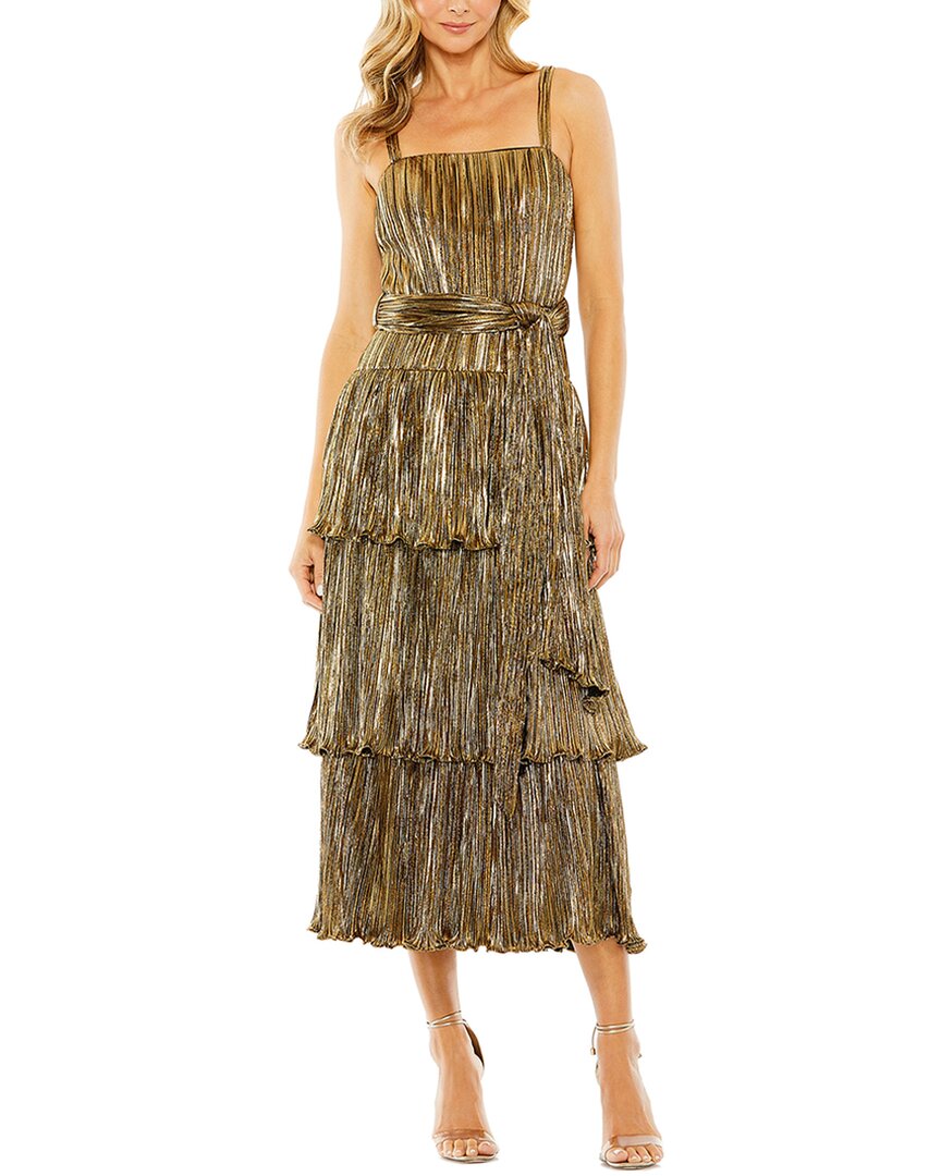 

Mac Duggal Платье-трапеция с ярусами и рюшами на пряжке, желтый