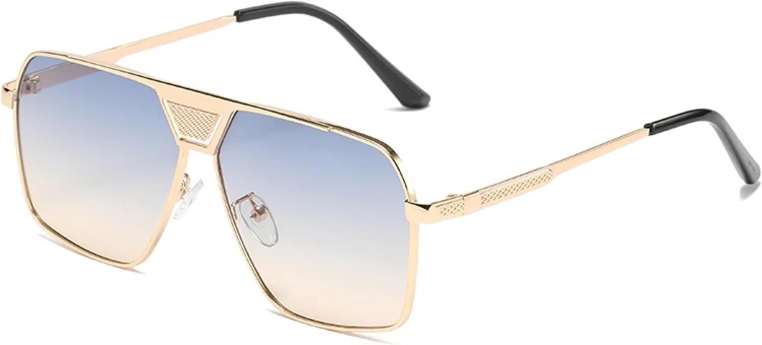 

Модные винтажные солнцезащитные очки для мужчин и женщин, ретро-классические, для активного отдыха, вождения, рыбалки, с защитой от УФ-излучения UV400 TKKTLLT, Blue Gradient Yellow