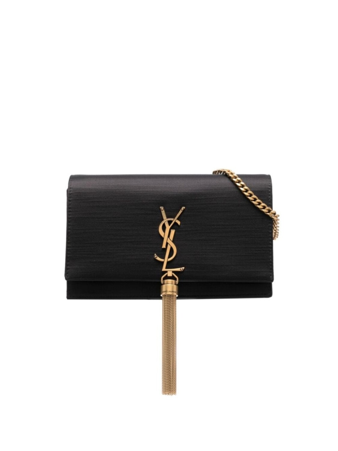 

Сумка Saint Laurent Kate с логотипом и кисточкой, черный